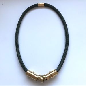 Olive green rope necklace - Multiple ways to wear